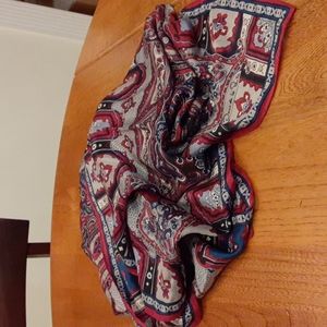 Vtg Oscar De La Renta 100 % Silk Scarf 34.5" Square